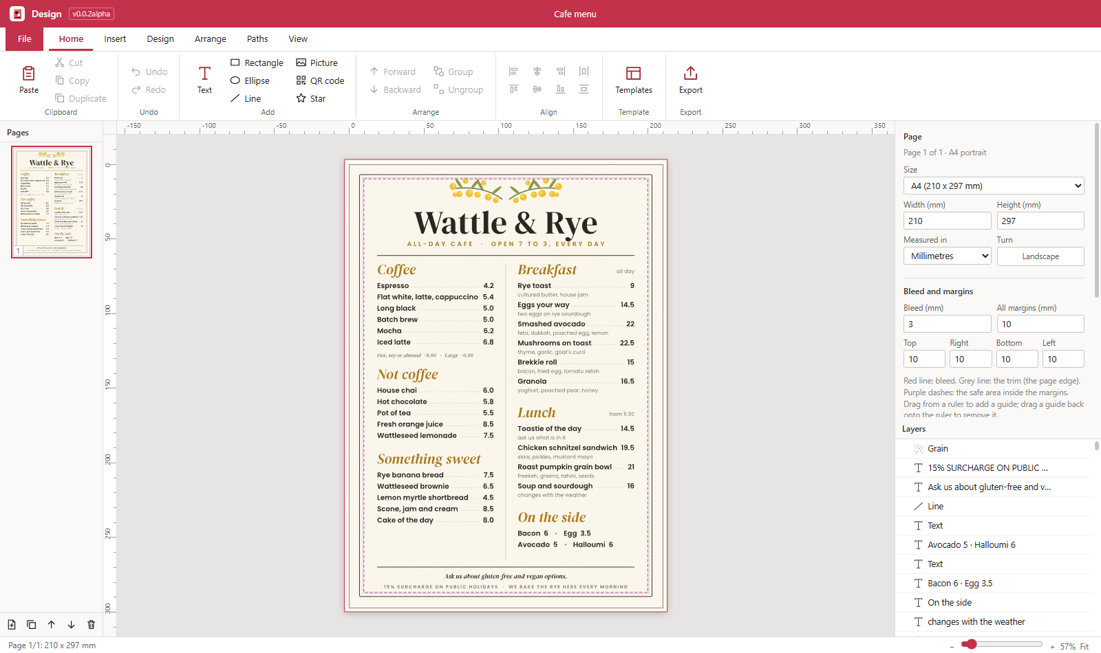 Design with another example open